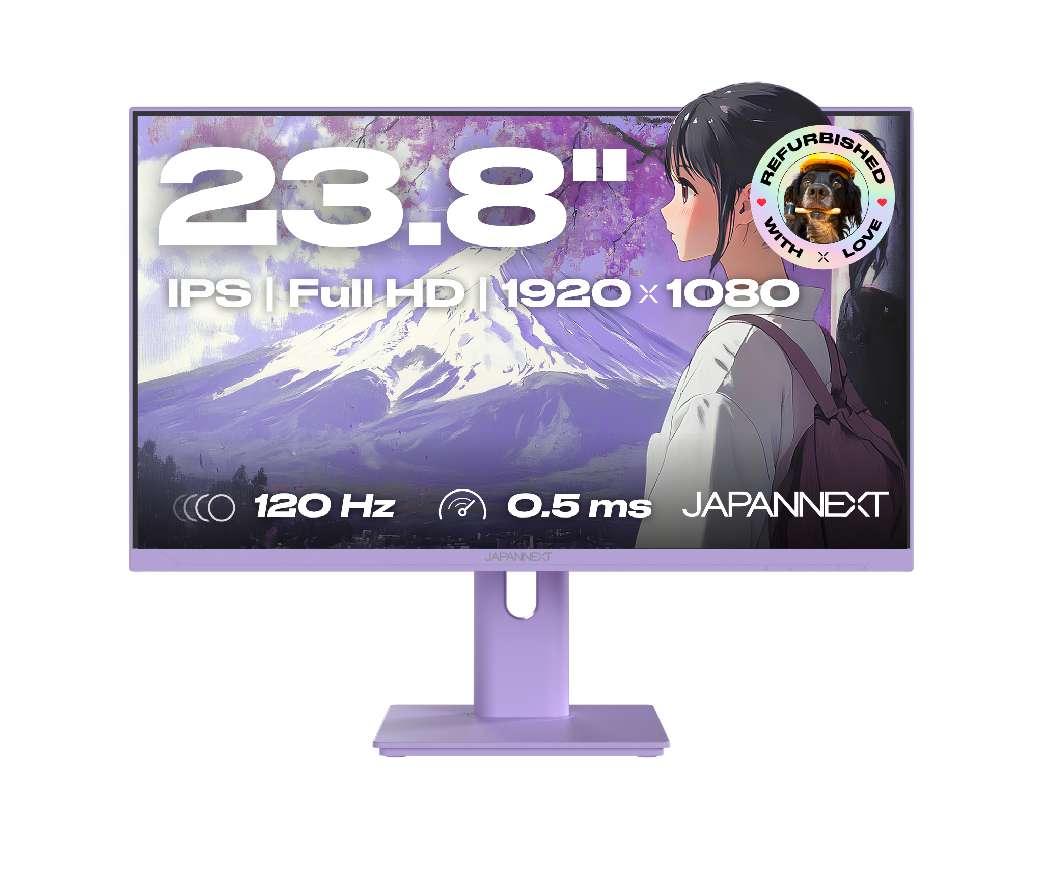 Monitor Gaming | 23,8” | IPS | Full HD | 120Hz | Bianco pastello