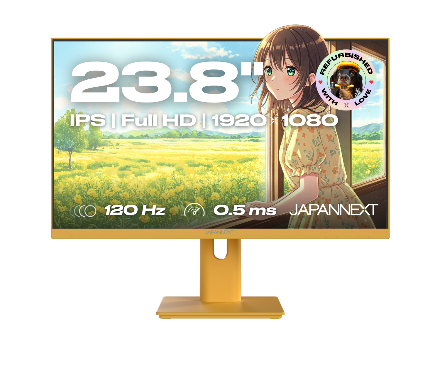 Monitor Gaming | 23,8” | IPS | Full HD | 120Hz | Bianco pastello