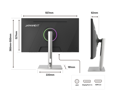 Schermo PC Gaming | 24,5” | IPS | FHD | 320Hz | Supporto ergonomico