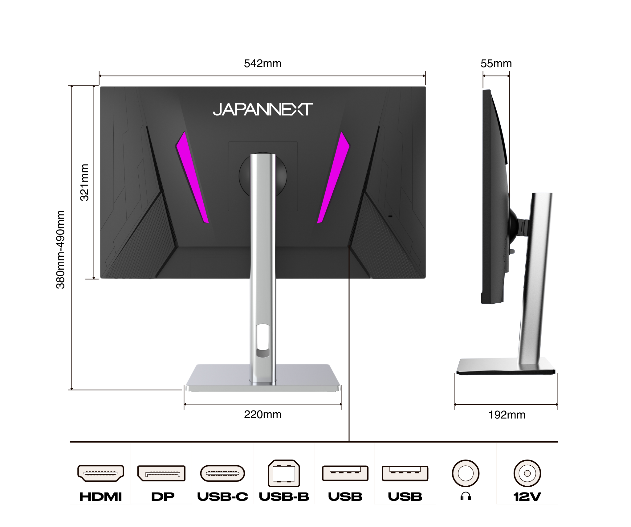 Monitor da gaming per PC | 24,5&quot; | IPS | Full-HD | 500Hz | USB-C (+carica 65W)