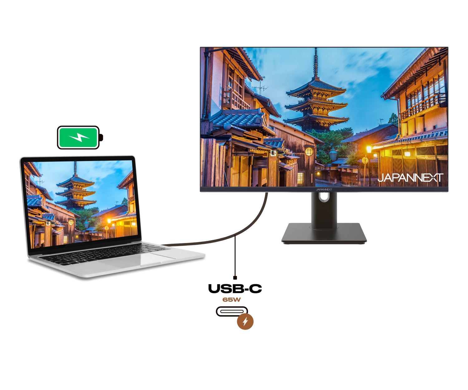 Schermo da ufficio per PC | 27&quot; | FULL HD | 100 Hz | USB-C (+ carica 65W)