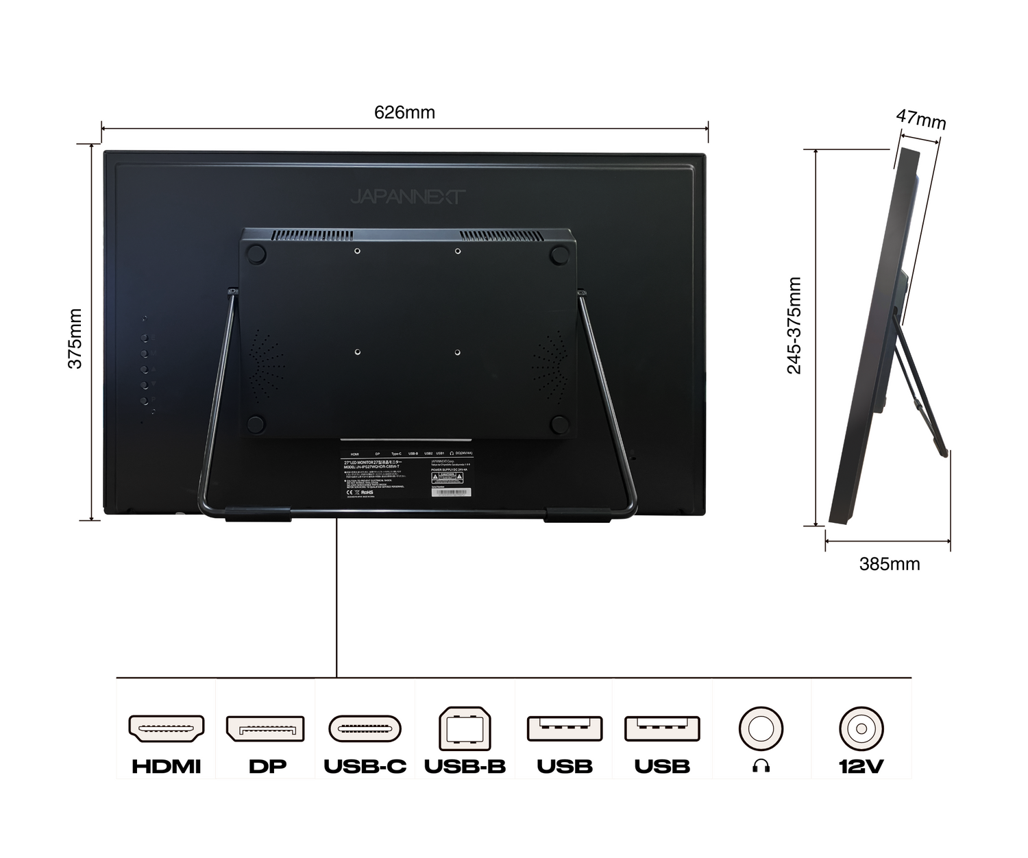 Schermo da ufficio per PC | Touch | 27&quot; | WQHD | USB-C (+ carica 65W)