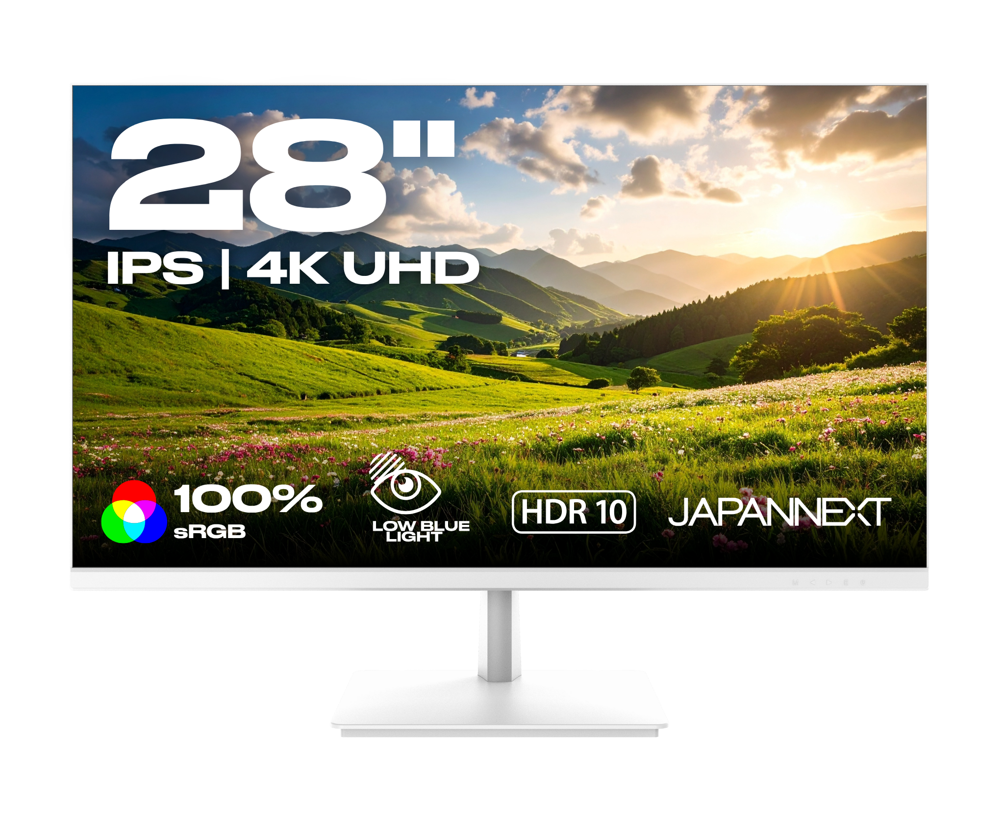Schermo per PC da ufficio | 28&quot; | 4K UHD | Bianco