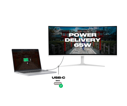 Schermo curvo | 34&quot; | UWQHD | IPS | Bianco