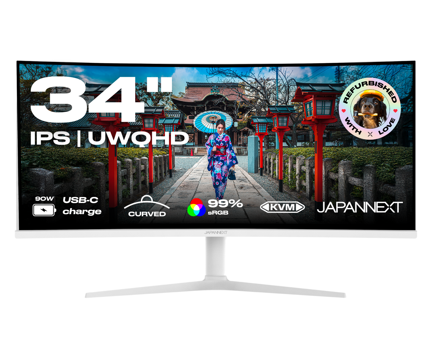 Schermo curvo | 34" | IPS | UWQHD | Bianco