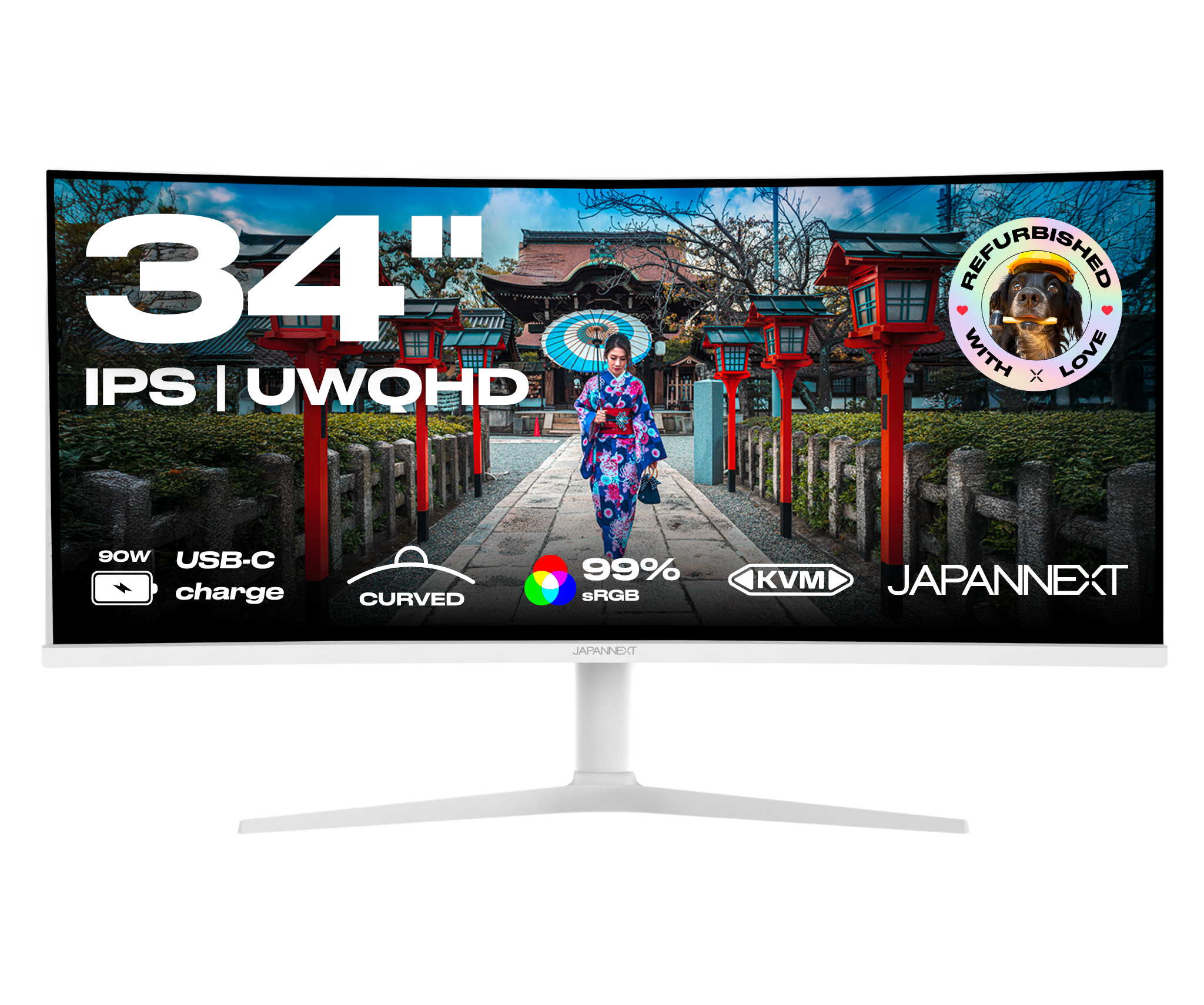 Schermo curvo | 34" | IPS | UWQHD | Bianco