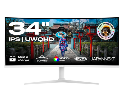 Schermo curvo | 34" | IPS | UWQHD | Bianco