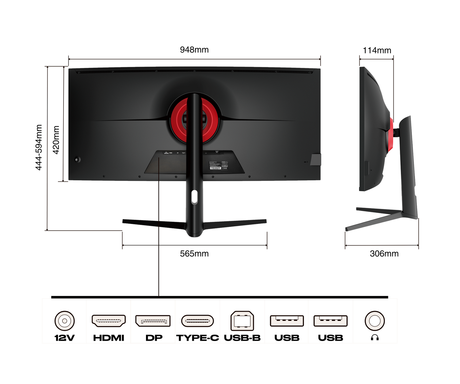 Monitor curvo per PC  | 39,7&quot; | WUHD | IPS | USB-C (+ carica 65W)