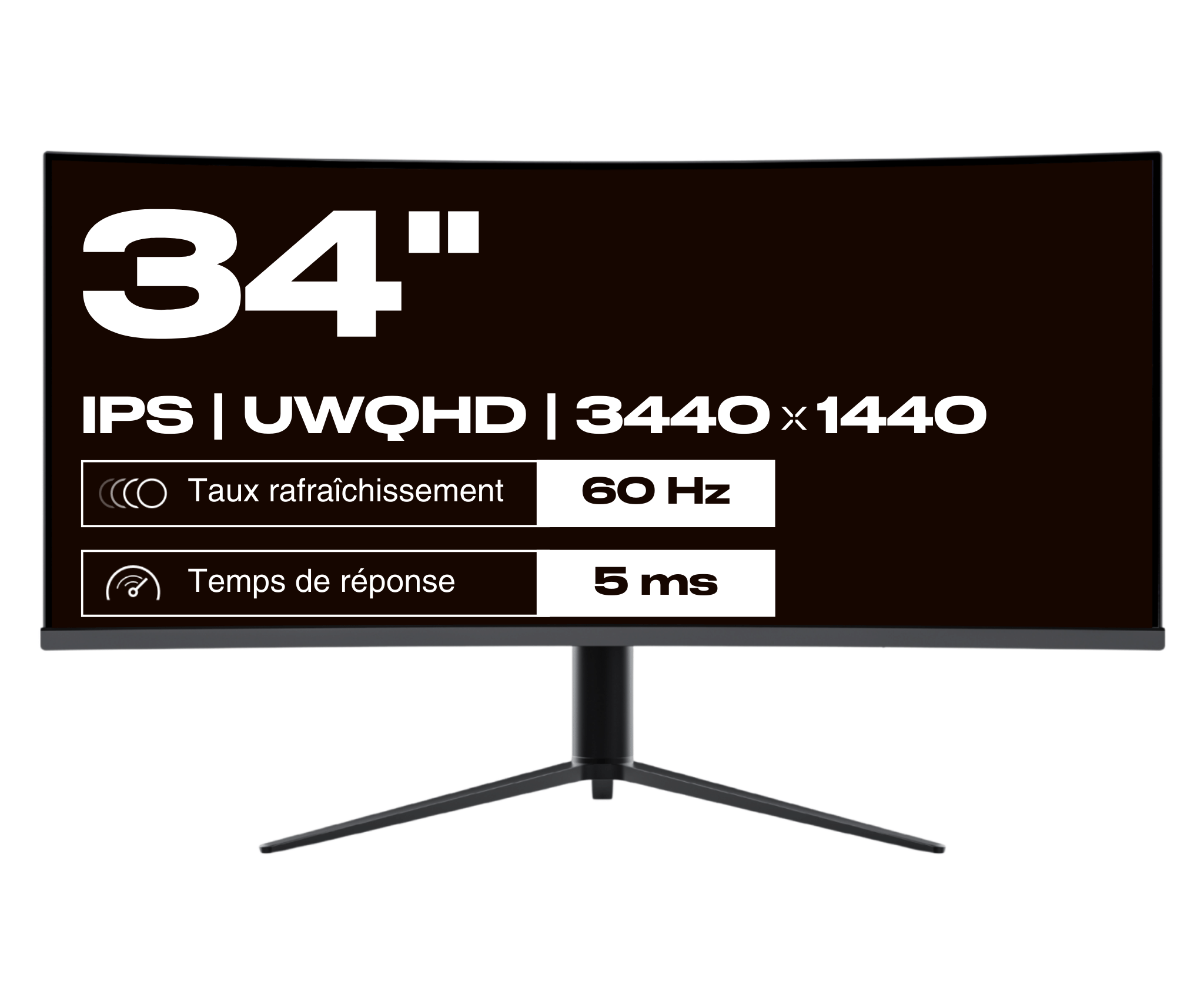 Monitor curvo per PC | 34&quot; | WQHD | Pannello IPS | USB-C (+ carica 65W)