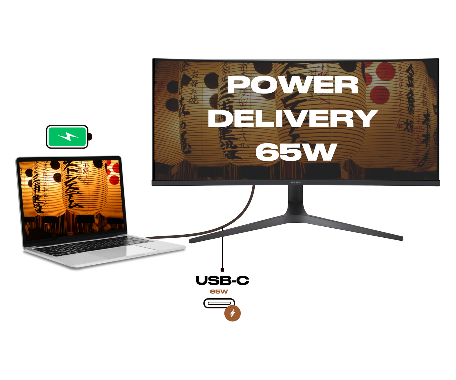 Monitor curvo per PC | 34&quot; | WQHD | Pannello IPS | USB-C (+ carica 65W)