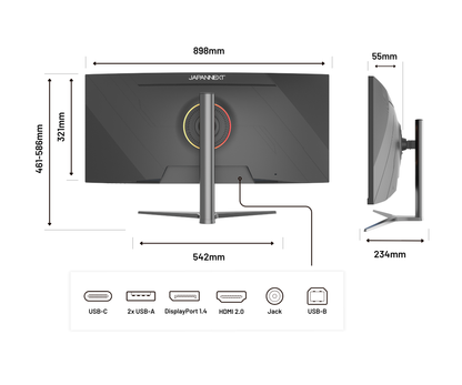 Monitor curvo per PC | 37,5&quot; | UWQHD+ | Pannello IPS