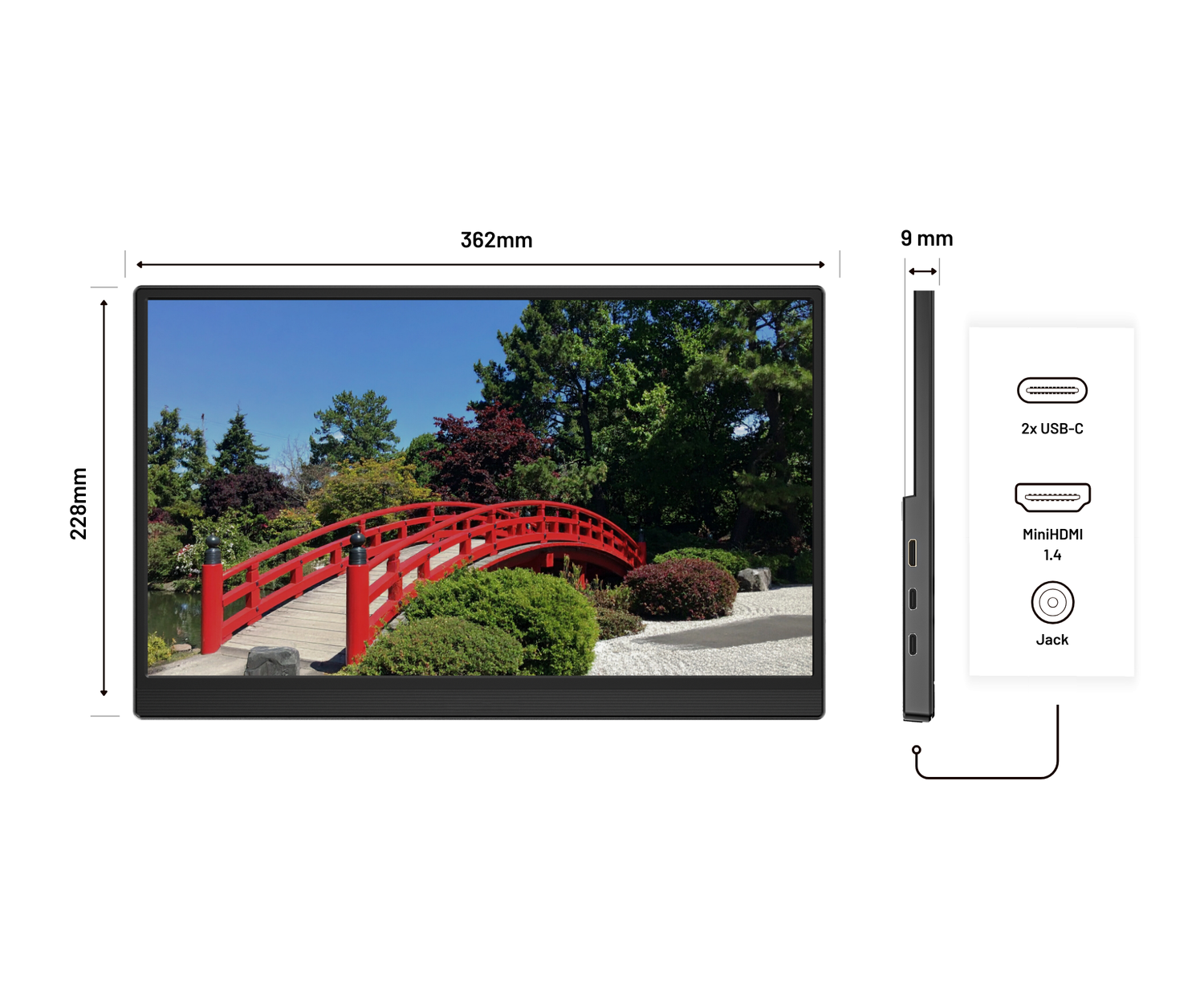 Schermo portatile touch | 15,6" | IPS | Full HD