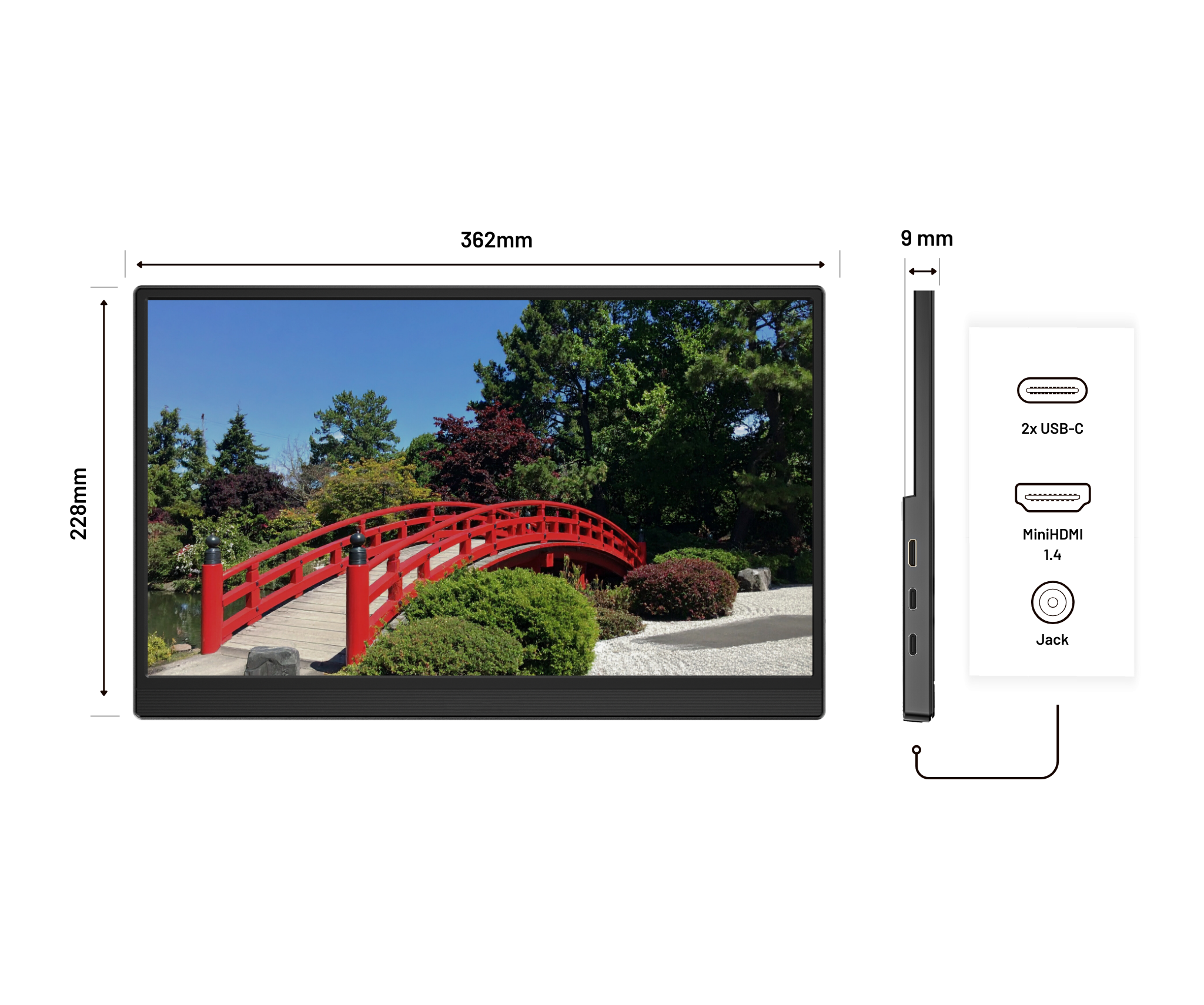 Schermo portatile touch | 15,6" | IPS | Full HD