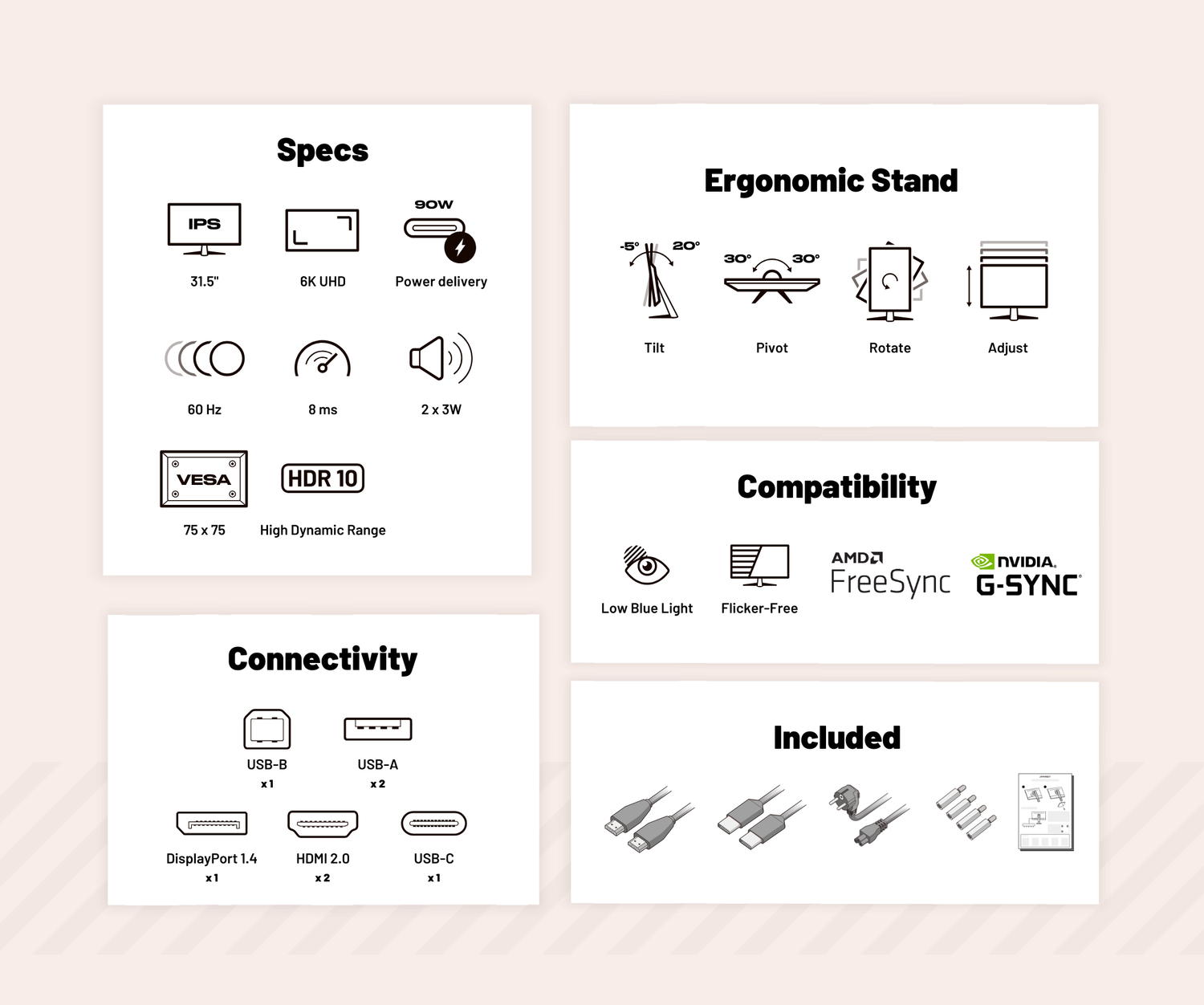 Monitor PC da Ufficio | 31,5" | 6K | 60Hz