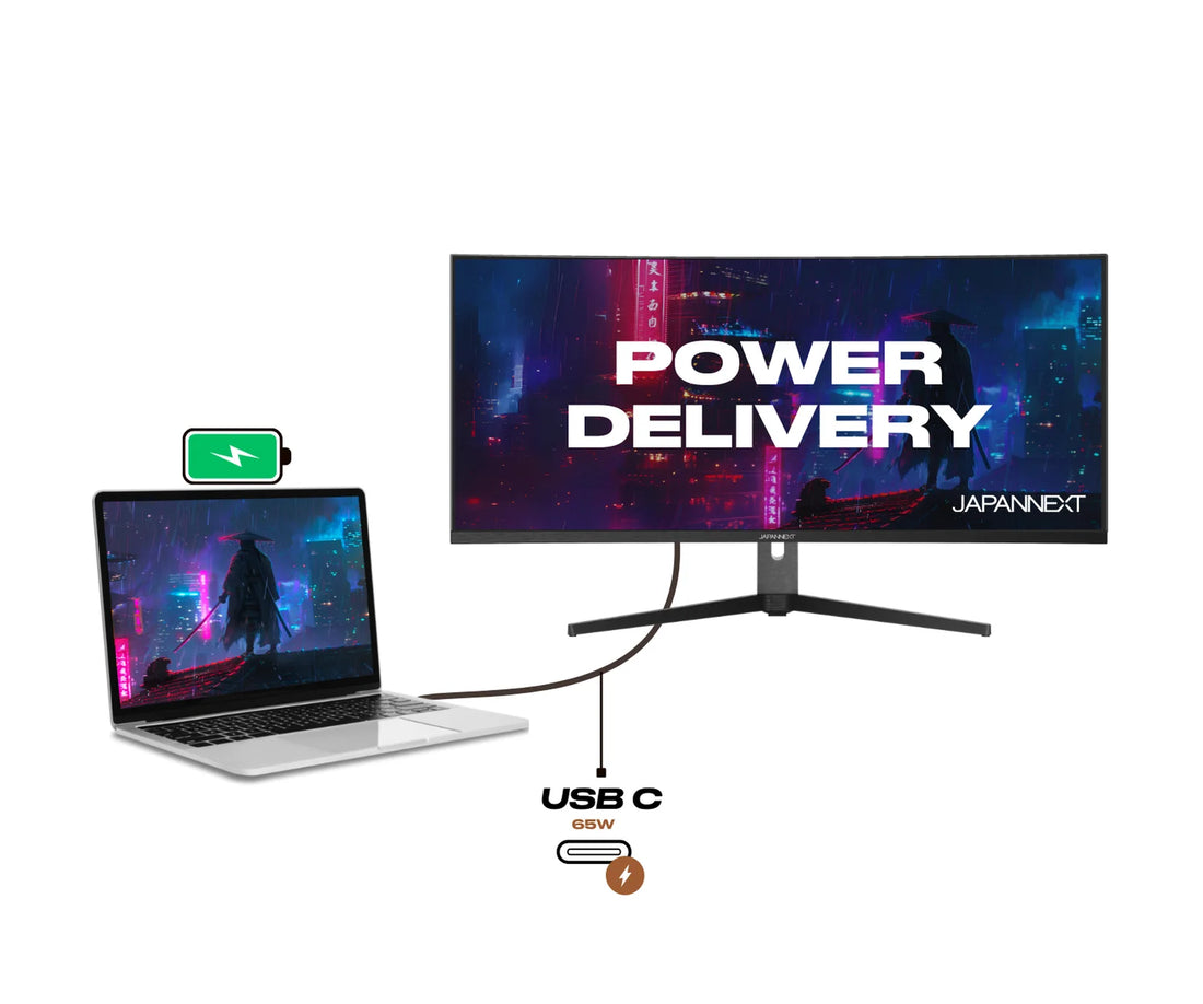 Monitor curvo per PC | 37,5&quot; | WQHD+ | 144Hz | USB-C (+ carica 65W)