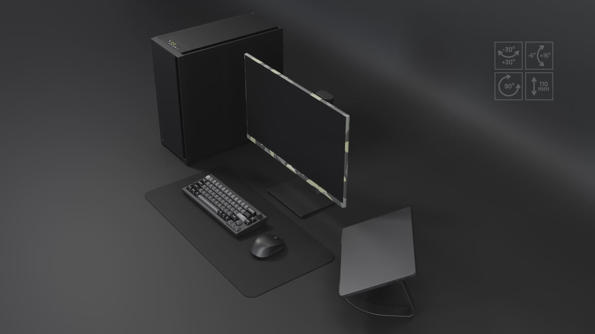 Monitor Gaming | 23,8&quot; | IPS | FHD | 200Hz | HSP | Finitura mimetica