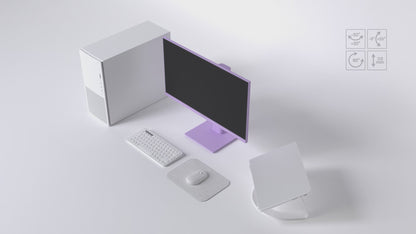 Monitor Gaming | 23,8” | IPS | FHD | 120Hz | Viola pastello