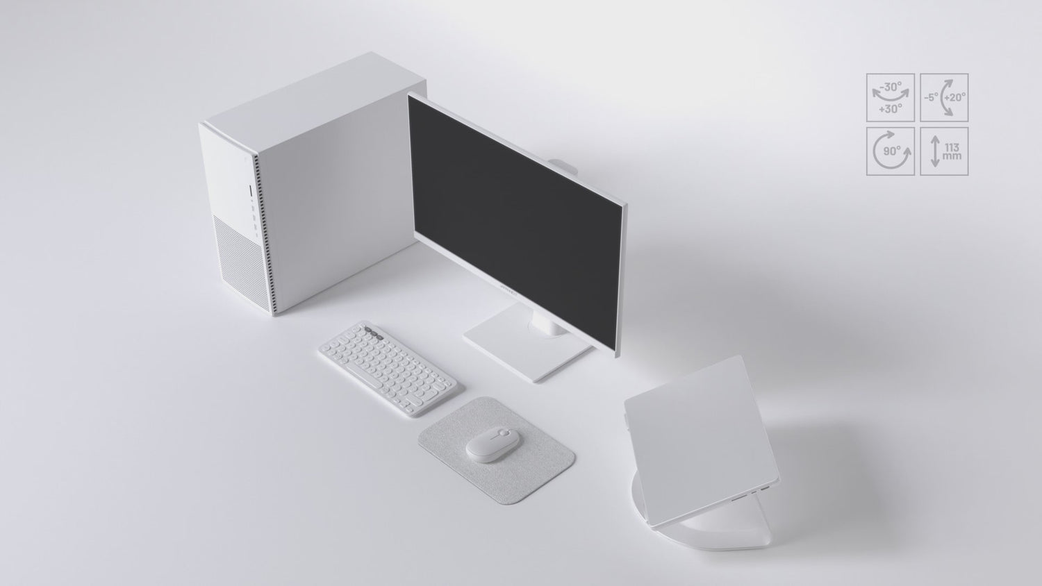 Monitor Gaming | 23,8” | IPS | FHD | 120Hz | Bianco pastello