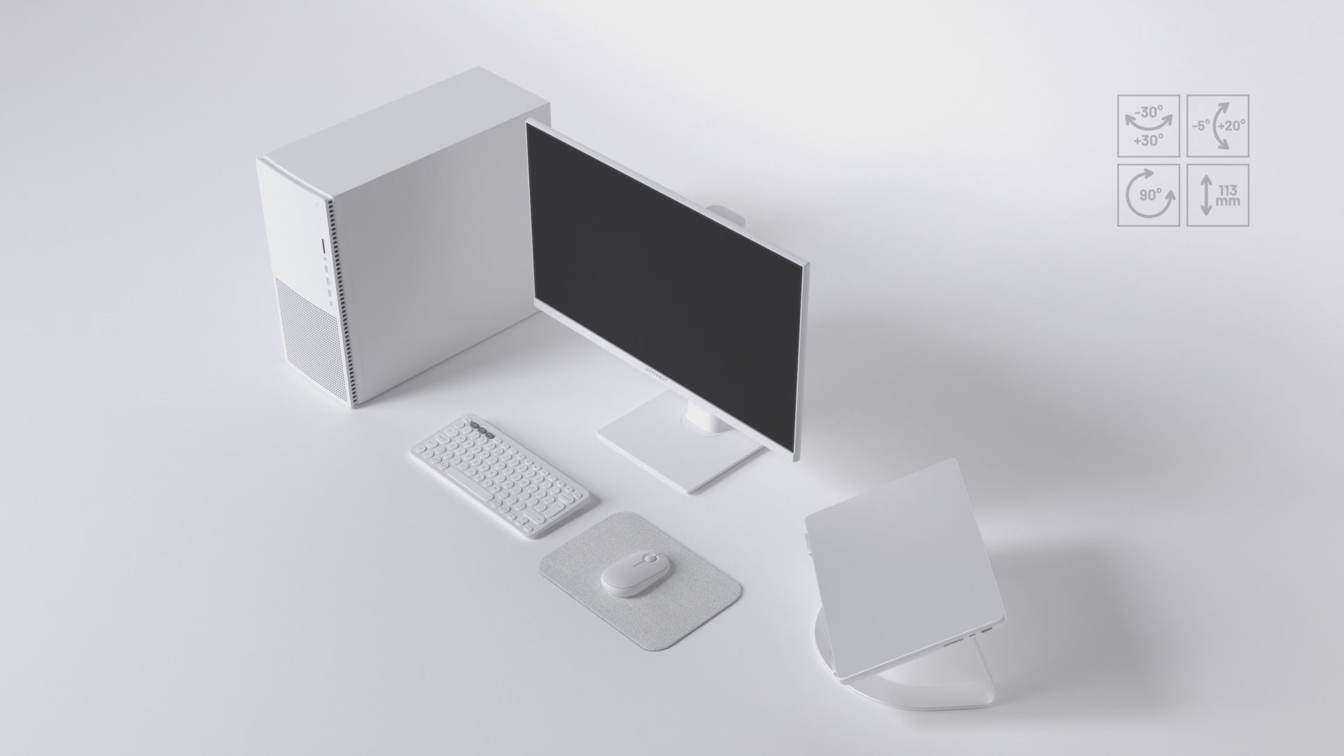 Monitor Gaming | 23,8” | IPS | FHD | 120Hz | Bianco pastello